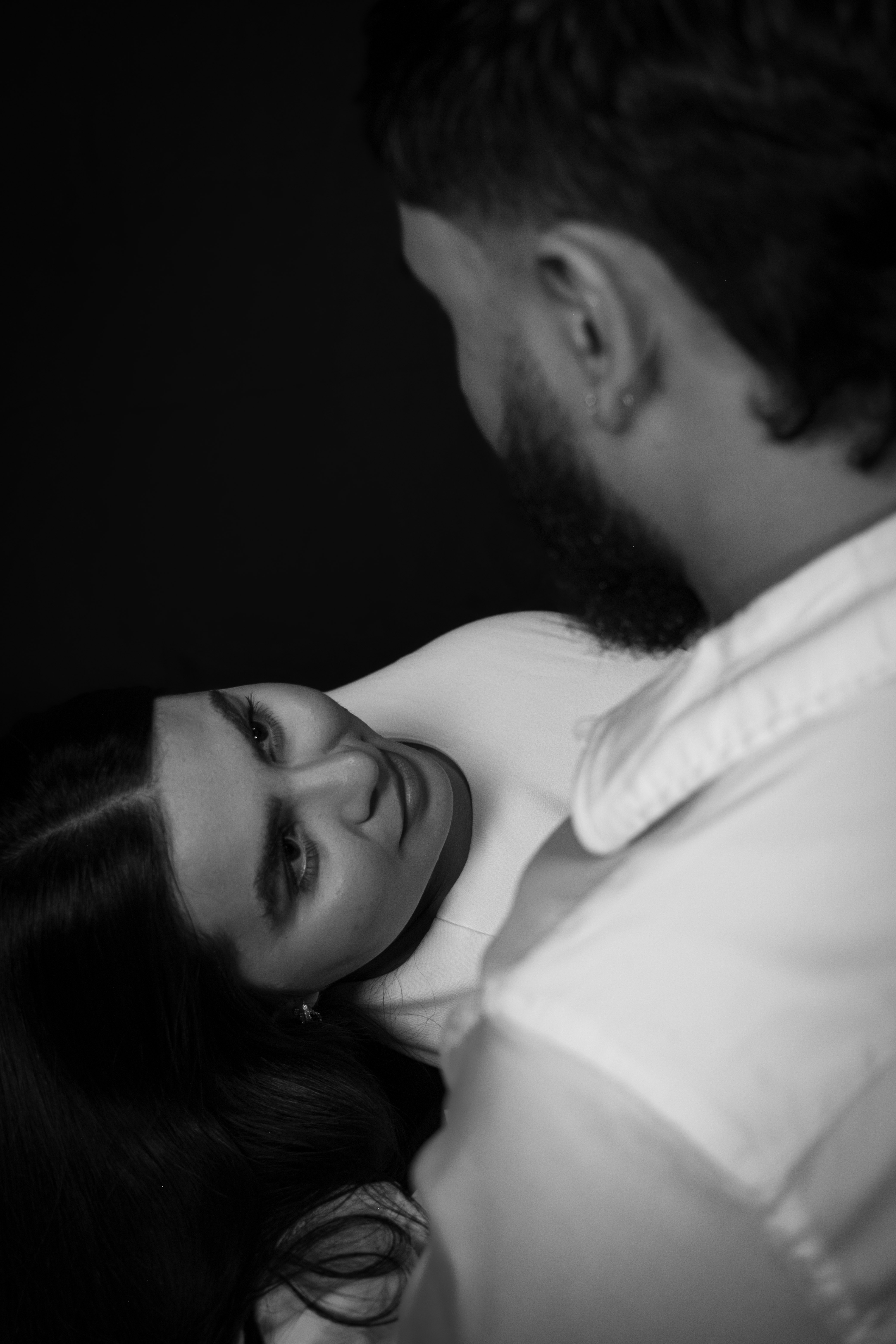 Couple intimate gaze